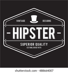 mustache vintage hipster emblems logo design
