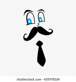 mustache worker gentleman hipster theme vector art illustration
