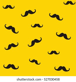 Mustache yellow pattern
