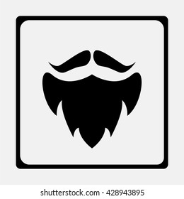 Mustaches and beard icon.
