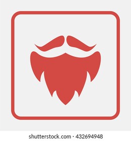 Mustaches and beard icon.
