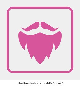 Mustaches and beard icon.