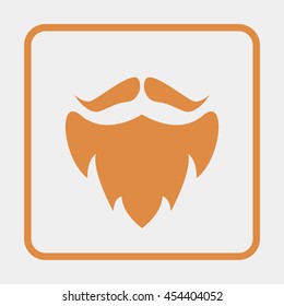 Mustaches and beard icon.