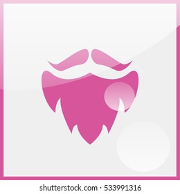 Mustaches and beard icon.