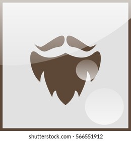 Mustaches and beard icon.