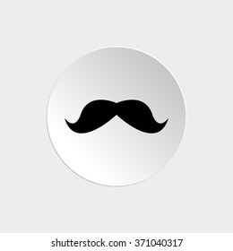 mustaches  - black vector icon