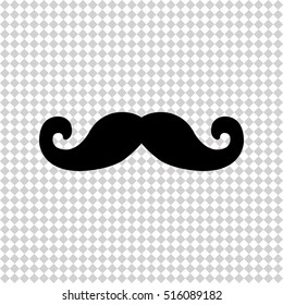 Mustaches -  black vector icon