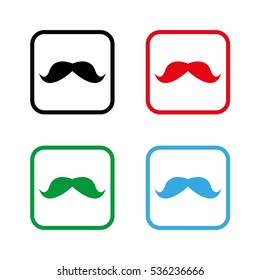 mustaches  - color vector icon