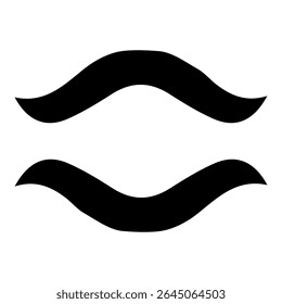 mustaches glyph style art couple