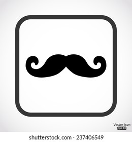 mustaches icon - black vector illustration