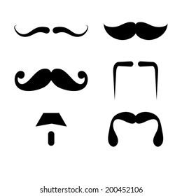 Mustaches icons set