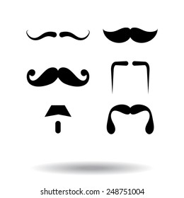 Mustaches icons set