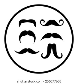 Mustaches icons set