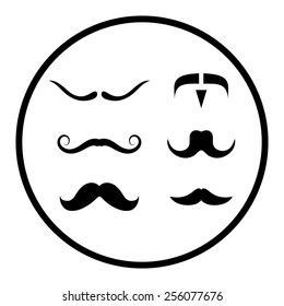 Mustaches icons set
