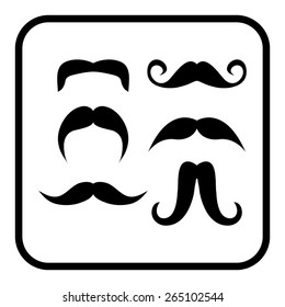 Mustaches icons set