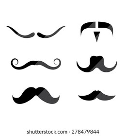 Mustaches icons set