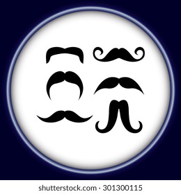 Mustaches icons set