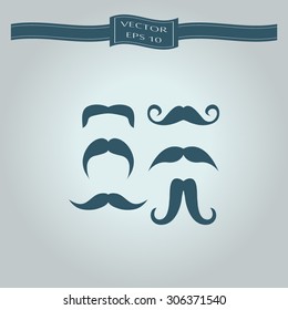 Mustaches icons set 