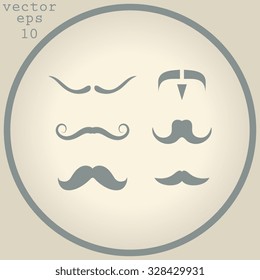 Mustaches icons set