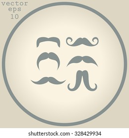 Mustaches icons set