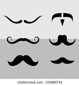 Mustaches icons set
