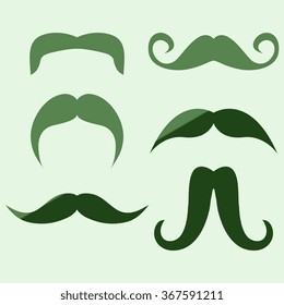 Mustaches icons set