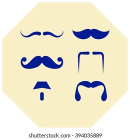 Mustaches icons set