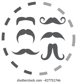 Mustaches icons set