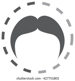 Mustaches icons set