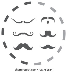 Mustaches icons set