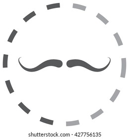 Mustaches icons set