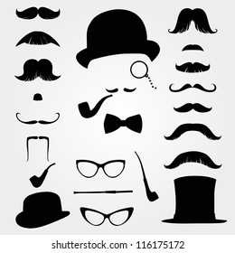 Mustaches and other retro accessories