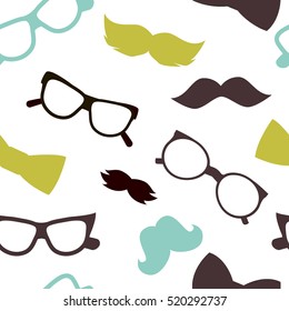 Mustaches seamless pattern