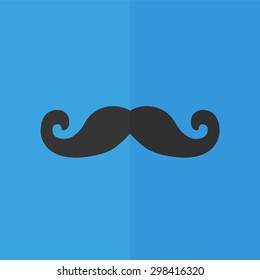 mustaches vector icon. Flat design