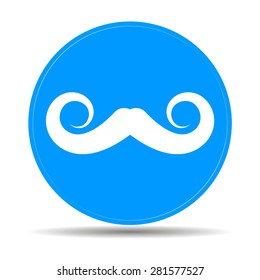 mustaches vector icon, Vector flat Illustration EPS