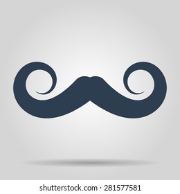 mustaches vector icon, Vector flat Illustration EPS