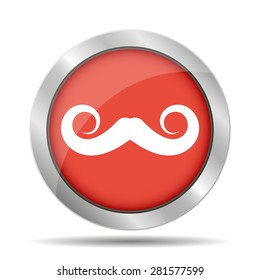 mustaches vector icon, Vector flat Illustration EPS