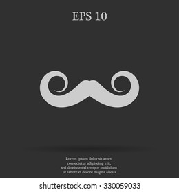 mustaches vector icon, Vector flat Illustration EPS