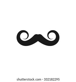 mustaches vector icon, Vector flat Illustration EPS