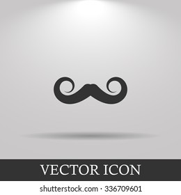 mustaches vector icon, Vector flat Illustration EPS