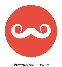 mustaches vector icon, Vector flat Illustration EPS