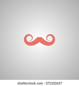 mustaches vector icon, Vector flat Illustration EPS