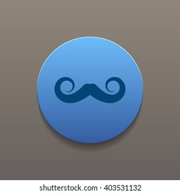 mustaches vector icon, Vector flat Illustration EPS