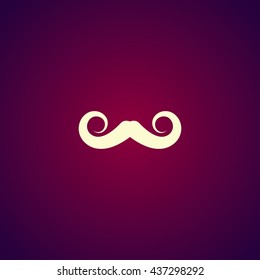 mustaches vector icon, Vector flat Illustration EPS
