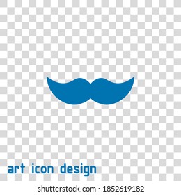 mustaches vector icon on an abstract background