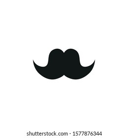 mustaches vector icon on white background
