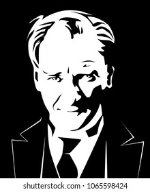 Mustafa Kemal Ataturk Portrait, Vector