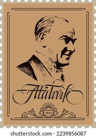 Mustafa Kemal Ataturk's portrait poster design