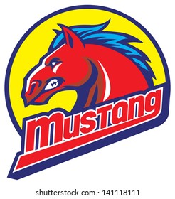 Mustang Head Mascot