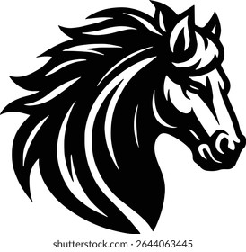 Mustang Horse middle high school sports team mascot isolated on transparent background